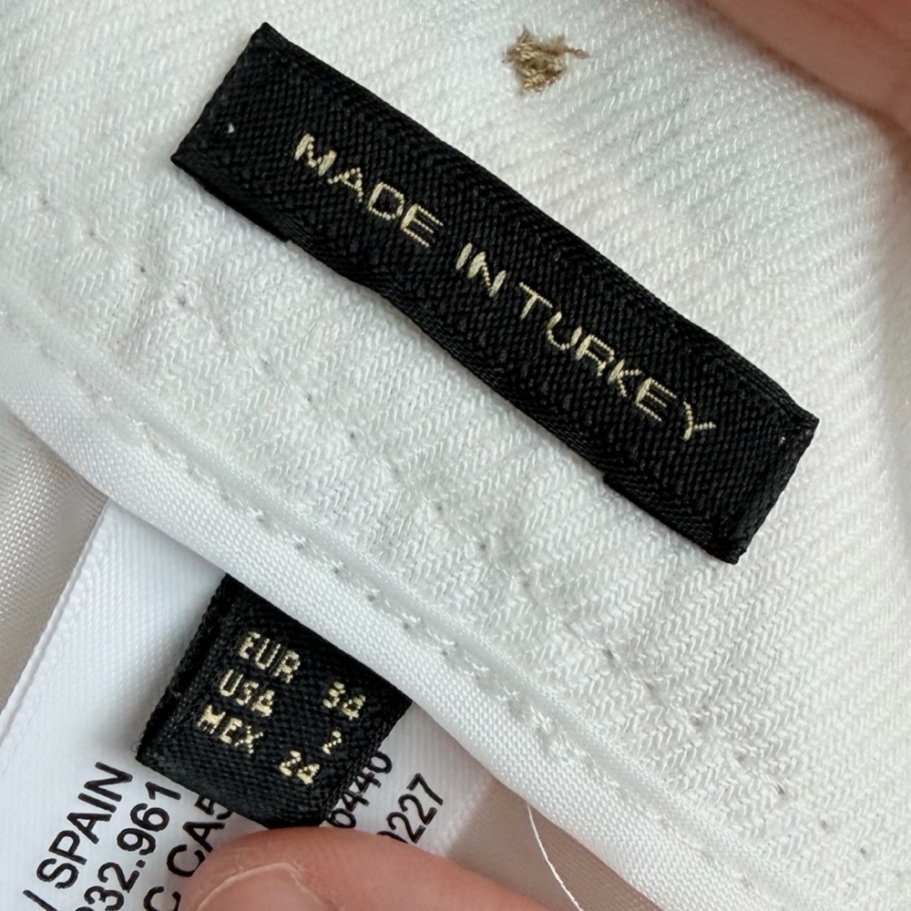 MASSIMO DUTTI • White 100% Linen High-Waisted Wide Leg Trouser Pants, 2 - Picture 11 of 13